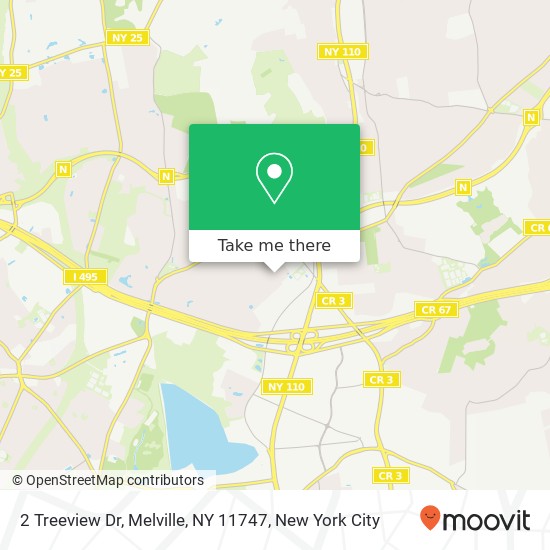 Mapa de 2 Treeview Dr, Melville, NY 11747