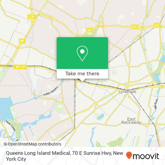 Queens Long Island Medical, 70 E Sunrise Hwy map