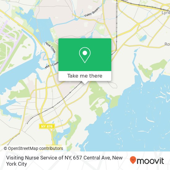 Mapa de Visiting Nurse Service of NY, 657 Central Ave