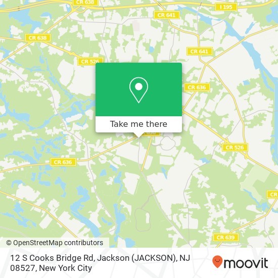12 S Cooks Bridge Rd, Jackson (JACKSON), NJ 08527 map