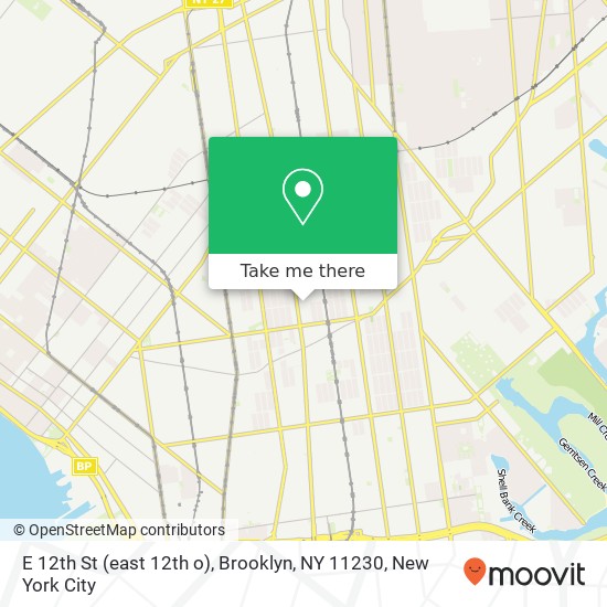 Mapa de E 12th St (east 12th o), Brooklyn, NY 11230