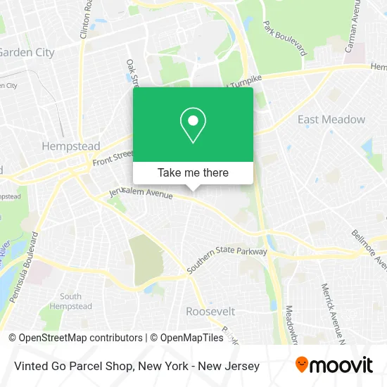Vinted Go Parcel Shop map