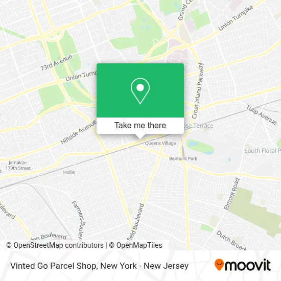Vinted Go Parcel Shop map