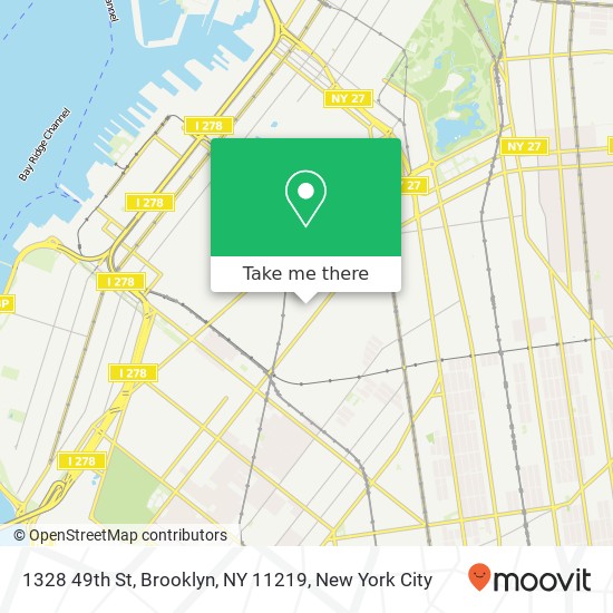 1328 49th St, Brooklyn, NY 11219 map