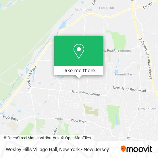 Wesley Hills Village Hall map