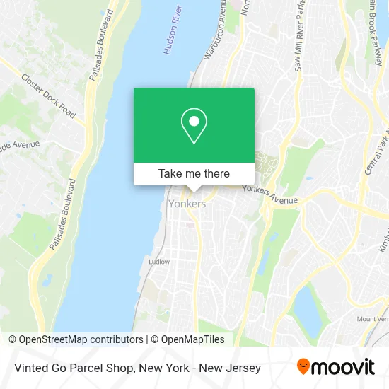 Vinted Go Parcel Shop map