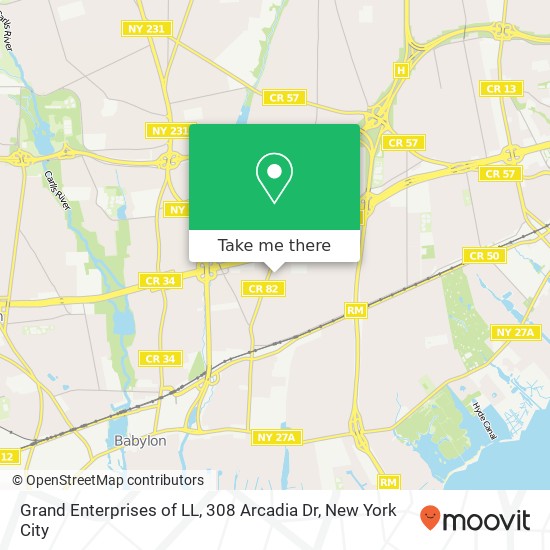 Mapa de Grand Enterprises of LL, 308 Arcadia Dr