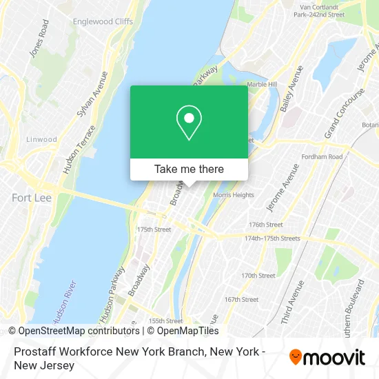 Prostaff Workforce New York Branch map