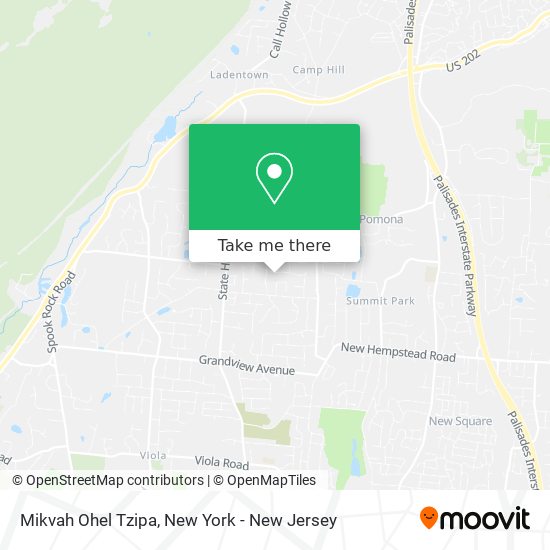 Mapa de Mikvah Ohel Tzipa