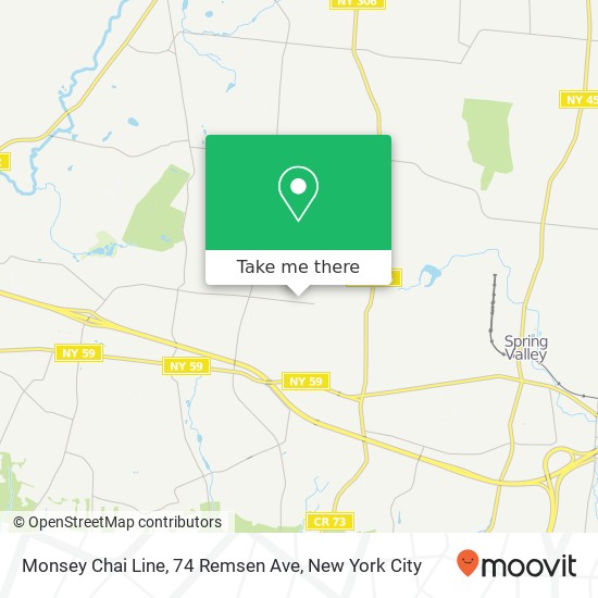 Mapa de Monsey Chai Line, 74 Remsen Ave