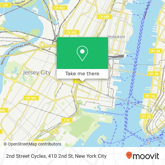 Mapa de 2nd Street Cycles, 410 2nd St