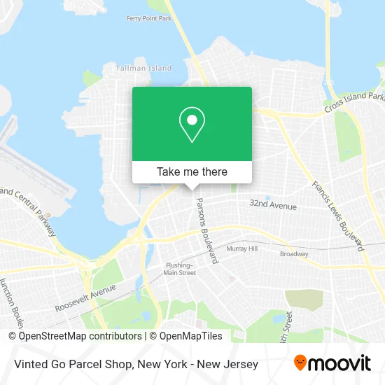 Vinted Go Parcel Shop map