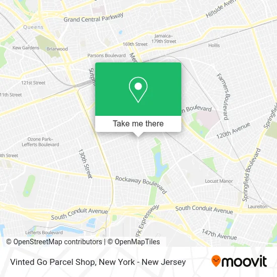 Vinted Go Parcel Shop map