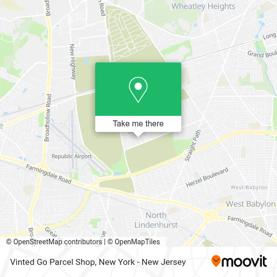Vinted Go Parcel Shop map