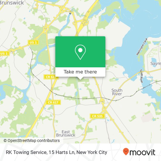 RK Towing Service, 15 Harts Ln map