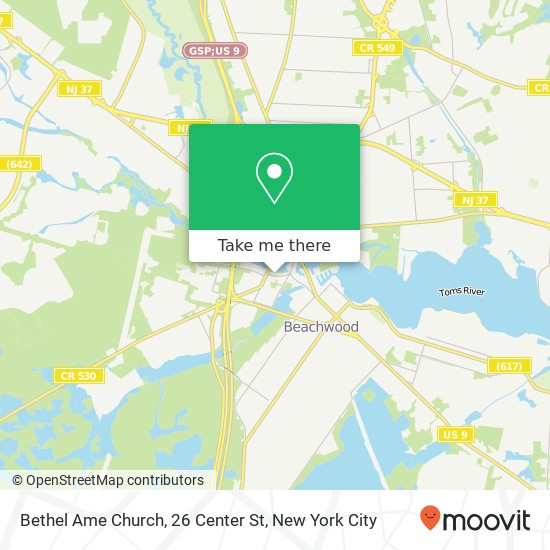 Mapa de Bethel Ame Church, 26 Center St