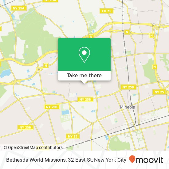 Bethesda World Missions, 32 East St map