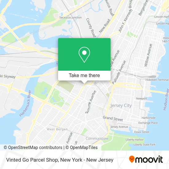 Vinted Go Parcel Shop map