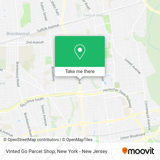 Vinted Go Parcel Shop map