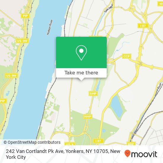 Mapa de 242 Van Cortlandt Pk Ave, Yonkers, NY 10705