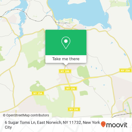 Mapa de 6 Sugar Toms Ln, East Norwich, NY 11732