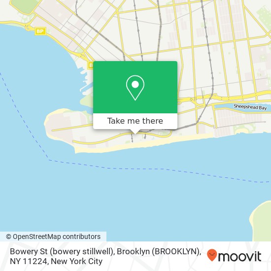 Mapa de Bowery St (bowery stillwell), Brooklyn (BROOKLYN), NY 11224