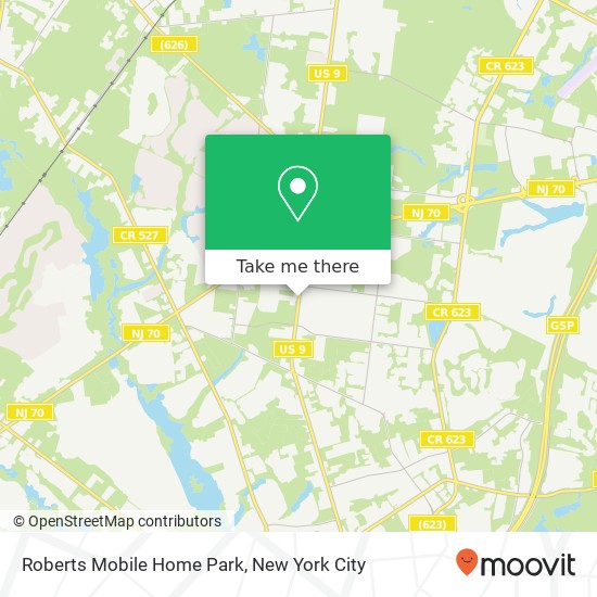 Mapa de Roberts Mobile Home Park