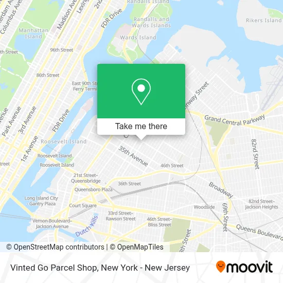 Vinted Go Parcel Shop map