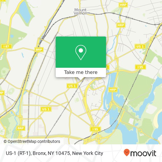 Mapa de US-1 (RT-1), Bronx, NY 10475