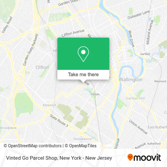 Vinted Go Parcel Shop map