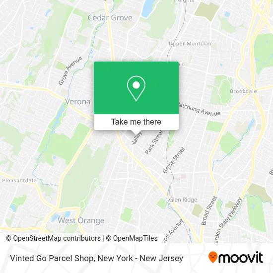 Vinted Go Parcel Shop map
