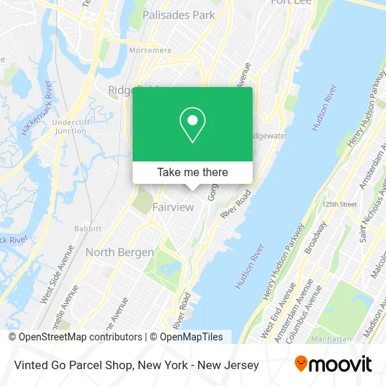 Vinted Go Parcel Shop map