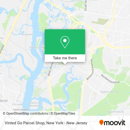 Vinted Go Parcel Shop map