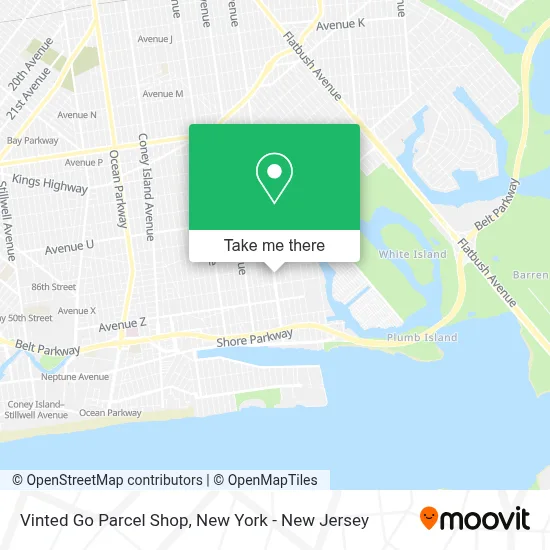 Vinted Go Parcel Shop map