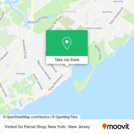 Vinted Go Parcel Shop map