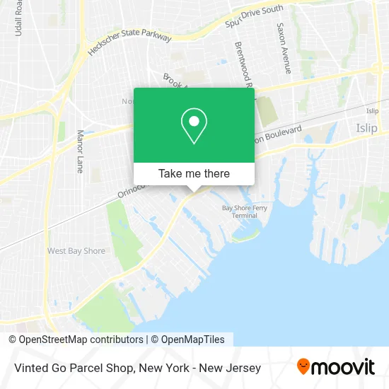 Vinted Go Parcel Shop map