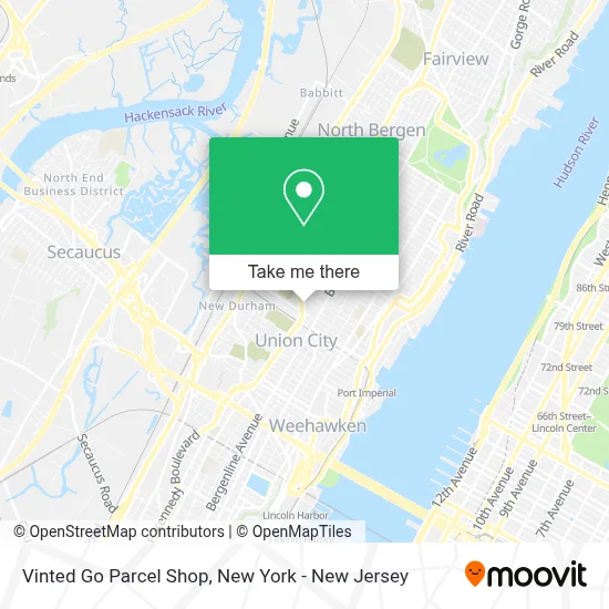 Vinted Go Parcel Shop map