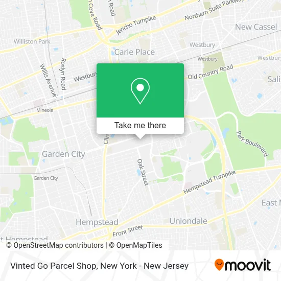 Vinted Go Parcel Shop map