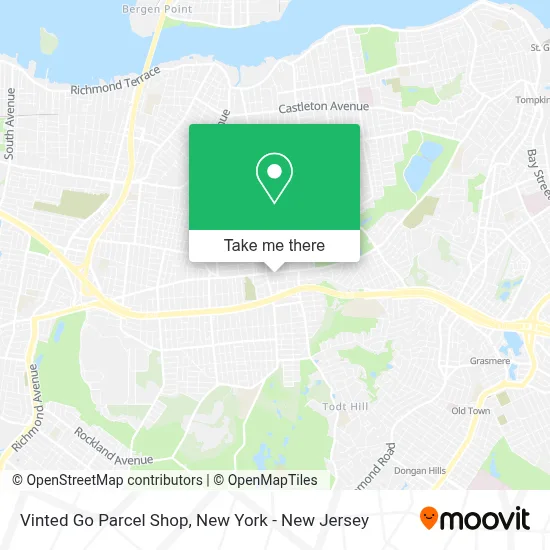 Vinted Go Parcel Shop map