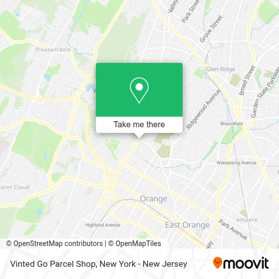 Vinted Go Parcel Shop map
