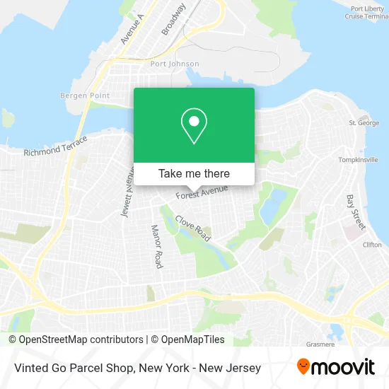 Vinted Go Parcel Shop map