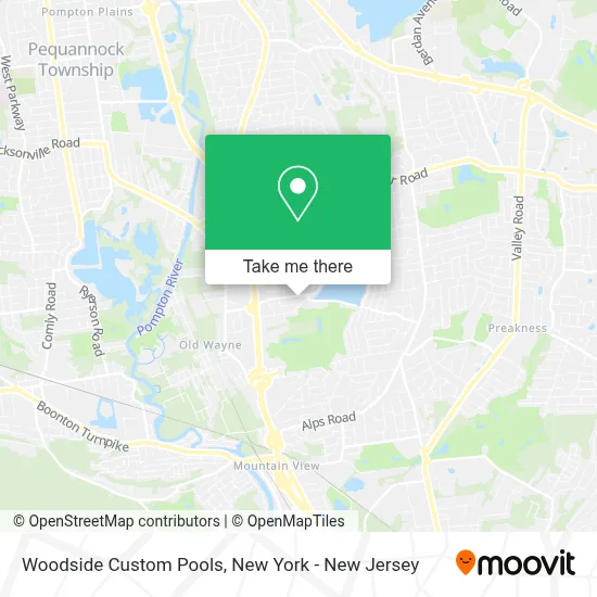 Woodside Custom Pools map