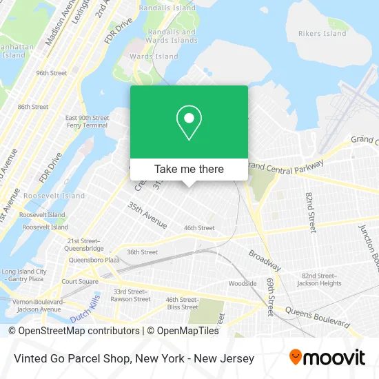Vinted Go Parcel Shop map