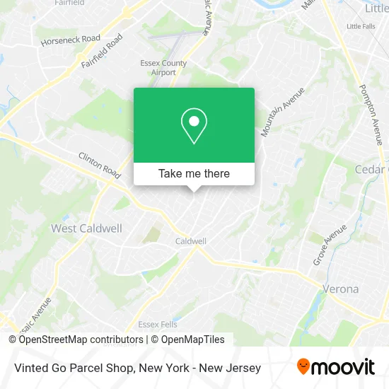 Vinted Go Parcel Shop map