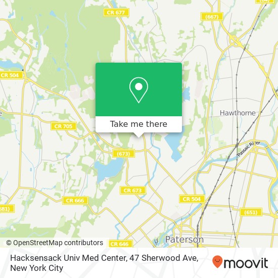 Hacksensack Univ Med Center, 47 Sherwood Ave map