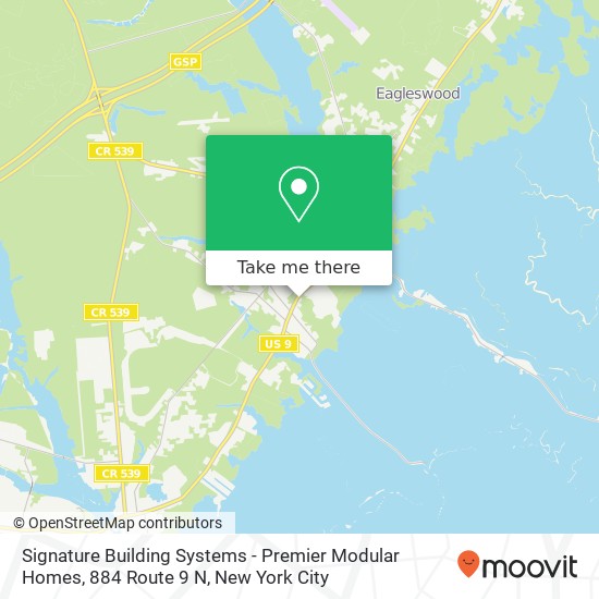 Mapa de Signature Building Systems - Premier Modular Homes, 884 Route 9 N