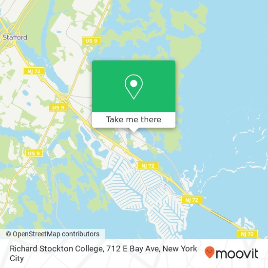 Mapa de Richard Stockton College, 712 E Bay Ave