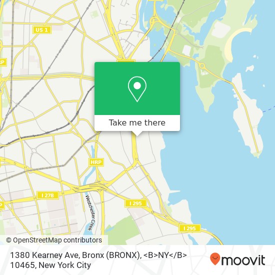 1380 Kearney Ave, Bronx (BRONX), <B>NY< / B> 10465 map