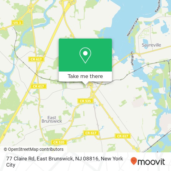 77 Claire Rd, East Brunswick, NJ 08816 map