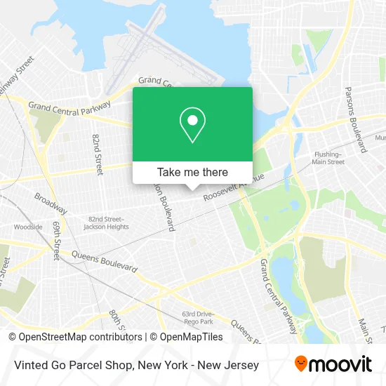 Vinted Go Parcel Shop map